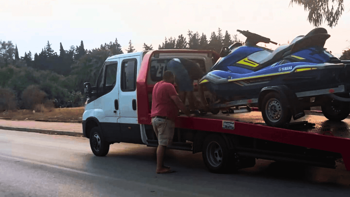 Transport et remorquage de jetskis